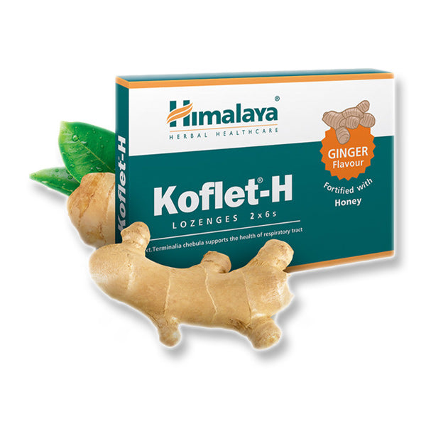 Himalaya Koflet-H Ginger 12 Lozenges Pastile pentru tuse