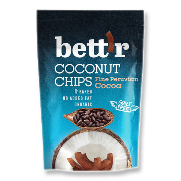 Bettr Coconut Chips with Peruvian Cocoa BIO Chipsuri de cocos cu cacao 40/70gr