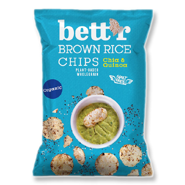 Bettr Brown Rice Chips Chia&Quinoa BIO Napolitane de orez integral cu chia&Quinoa  60gr 