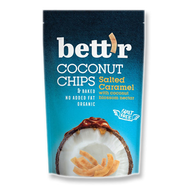 Bettr Coconut Chips with Salted Caramel BIO Chipsuri de cocos cu caramel sărat 40/70gr