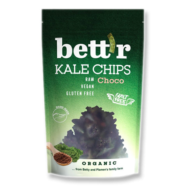 Bettr Kale Chips Chocolate BIO Chipsuri kale cu ciocolată 30gr